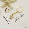 Acrylic Shell Scallop Keychain DIY Bag Charm – Gold view 2