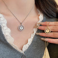 18K Gold Plated Copper Zircon Mother Of Pearl Cross Necklace, Korean Elegant Choker view 1