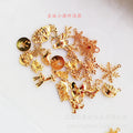 Mixed Christmas Charm Pendants Gold Tone 100g Bag