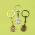 Zinc Alloy Double Sided Egyptian Pharaoh Keychain Gift Key Ring view 1
