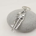 Zinc Alloy Fish Bone Keychain Creative Bag Charm Gift view 3