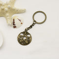 Metal Round Star Keychain Key Ring view 6