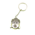 Zinc Alloy Buddha Head Pendant Keychain Bag Charm Gift view 5