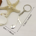 Zinc Alloy Music Note Keychain Bag Charm Gift view 2