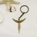 Zinc Alloy Angel Keychain Bag Charm Gift Key Ring view 6