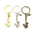 Zinc Alloy Squirrel And Pine Cone Keychain Cute Bag Charm view 5