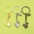 Zinc Alloy Squirrel And Pine Cone Keychain Cute Bag Charm view 1