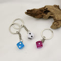 Zinc Alloy Multicolor Dice Keychain For Bag Charm Gift view 3