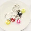 Zinc Alloy Multicolor Dice Keychain For Bag Charm Gift view 4
