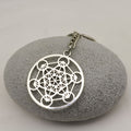 Antique Silver Zinc Alloy Metatron Cube Loose Metal Spacer Beads for DIY Jewelry Making view 3