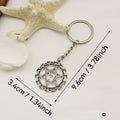 Metal Six Pointed Star Keychain Bag Charm Gift view 2