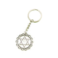 Metal Six Pointed Star Keychain Bag Charm Gift view 5