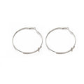 Luxury Rhinestone Cross Pendant Oversized Silver Hoop Statement Slim Face Women's Fashion Earrings view 5