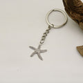 Metal Simple Starfish Keychain For Bag Charm Gift view 4