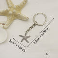 Metal Simple Starfish Keychain For Bag Charm Gift view 2