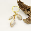 Acrylic Two Tone Shell Cloud Scallop Keychain Bag Charm – Gold view 4