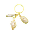 Acrylic Two Tone Shell Cloud Scallop Keychain Bag Charm – Gold view 5