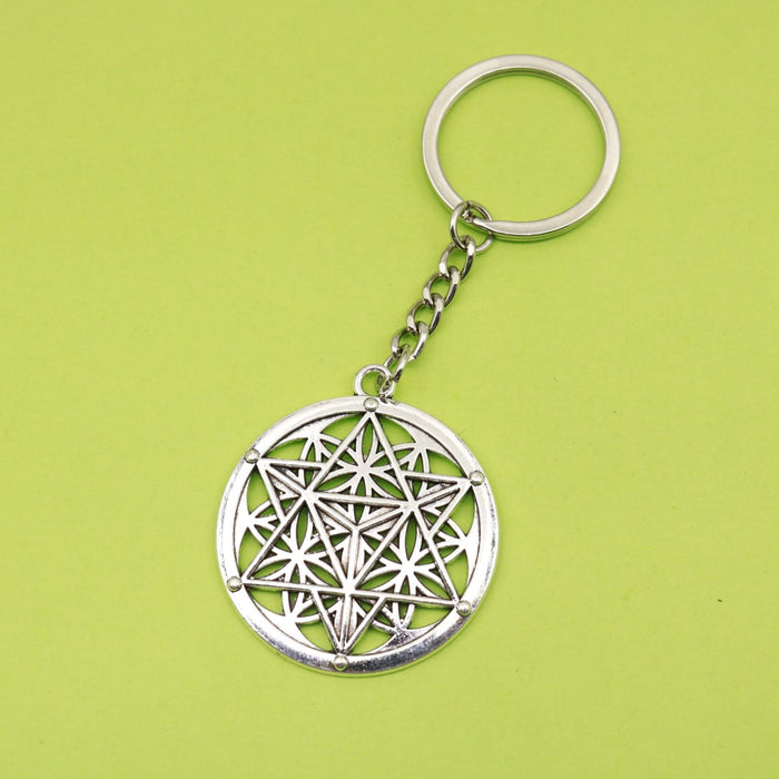 Metal Hollow Magic Circle Keychain Bag Charm