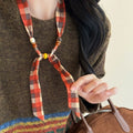 Ethnic Bohemian Fabric Print Resin Wood Bead Floral Geometric Sweater Necklace For Women view 3