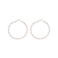 Metal Smooth Twisted Geometric Hoop Earrings For Women Minimalist European Style view 5