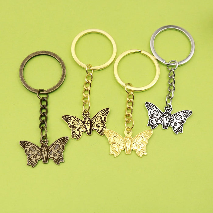 Metal Butterfly Keychain Bag Charm – Antique Copper