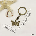 Metal Butterfly Keychain Bag Charm – Antique Copper view 2