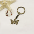 Metal Butterfly Keychain Bag Charm – Antique Copper view 6