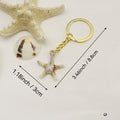 Acrylic Two Tone Cloud Scallop Shell Keychain For Bag Charm – Gold view 2