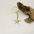 Acrylic Two Tone Cloud Scallop Shell Keychain For Bag Charm – Gold view 4