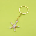 Acrylic Two Tone Cloud Scallop Shell Keychain For Bag Charm – Gold view 1
