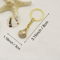 Acrylic Scallop Shell Keychain Two Tone Cloud Bag Charm (9608) view 2