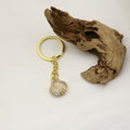 Acrylic Scallop Shell Keychain Two Tone Cloud Bag Charm (9608) view 4