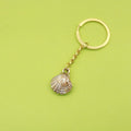 Acrylic Scallop Shell Keychain Two Tone Cloud Bag Charm (9608) view 1