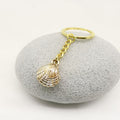 Acrylic Scallop Shell Keychain Two Tone Cloud Bag Charm (9608) view 3