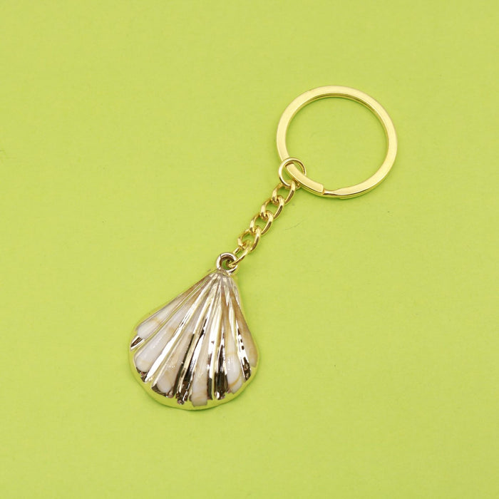 Acrylic Shell Two-Tone Cloud Scallop Keychain DIY Bag Charm