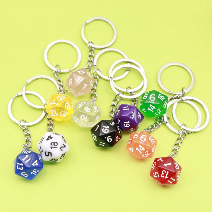 Alloy Dice Keychain Key Ring