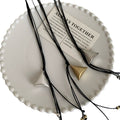 Leather Double Layer Geometric Triangle Cone Adjustable Pendant Sweater Necklace Hip Hop Style Choker view 5