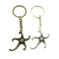 Zinc Alloy Starfish Keychain Beach Bag Charm Gift view 5