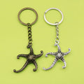 Zinc Alloy Starfish Keychain Beach Bag Charm Gift view 1