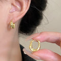 18K Gold Plated Copper Geometric U Shaped Glossy Ear Cuff Earrings Minimalist Style view 3