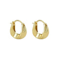 18K Gold Plated Copper Geometric U Shaped Glossy Ear Cuff Earrings Minimalist Style view 5