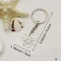 Metal Hollow Flower Keychain Bag Charm view 2