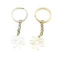 Metal Hollow Flower Keychain Bag Charm view 5