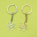 Metal Hollow Flower Keychain Bag Charm view 1
