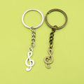 Metal Music Note Keychain Creative Key Ring Gift view 1