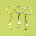 Metal Heart Safety Pin Keychain Bag Charm Gift view 1
