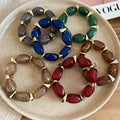 Fashion OL Acrylic Oval Beaded Bangle Geometric Casual Women's Statement Bracelet view 4