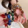 Fashion OL Acrylic Oval Beaded Bangle Geometric Casual Women's Statement Bracelet view 1