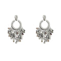 Minimalist Iron Metal Round Sequin Tassel Drop Earrings With Silver Pin Geometric Statement Style view 5