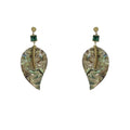 Vintage Ethnic Style Acetate Leaf Pendant Drop Earrings With Silver Needle For Women view 5